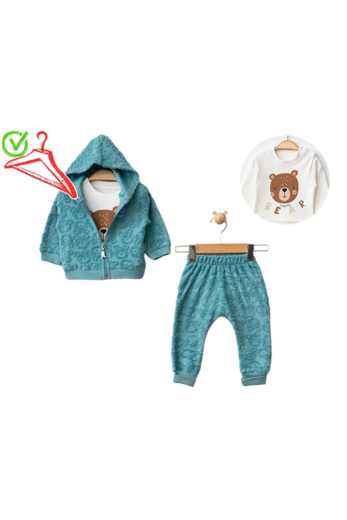 Bebek Takım Erkek Üç Parça