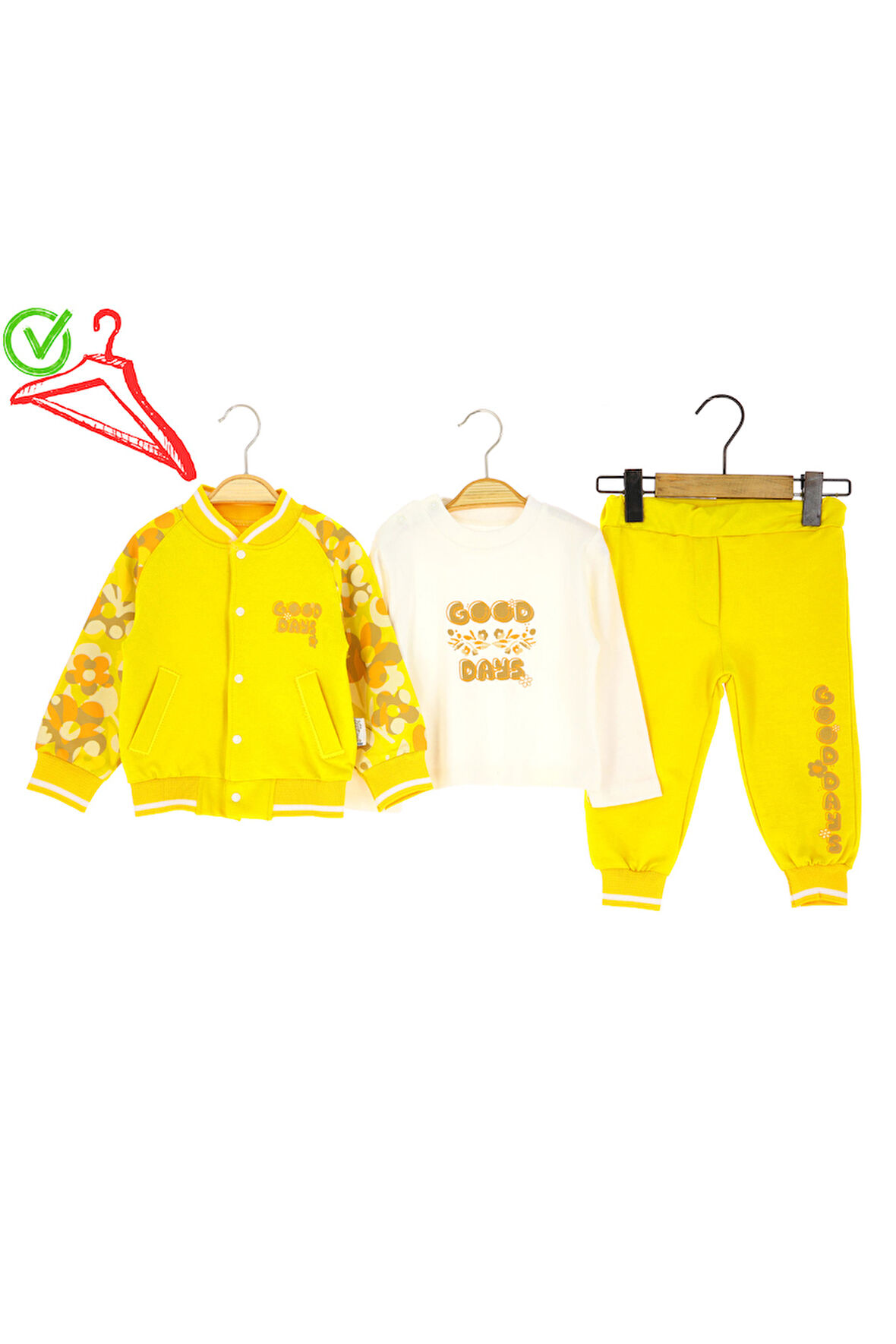 Bebek Kız Takım 3lü Kolej Ceketli