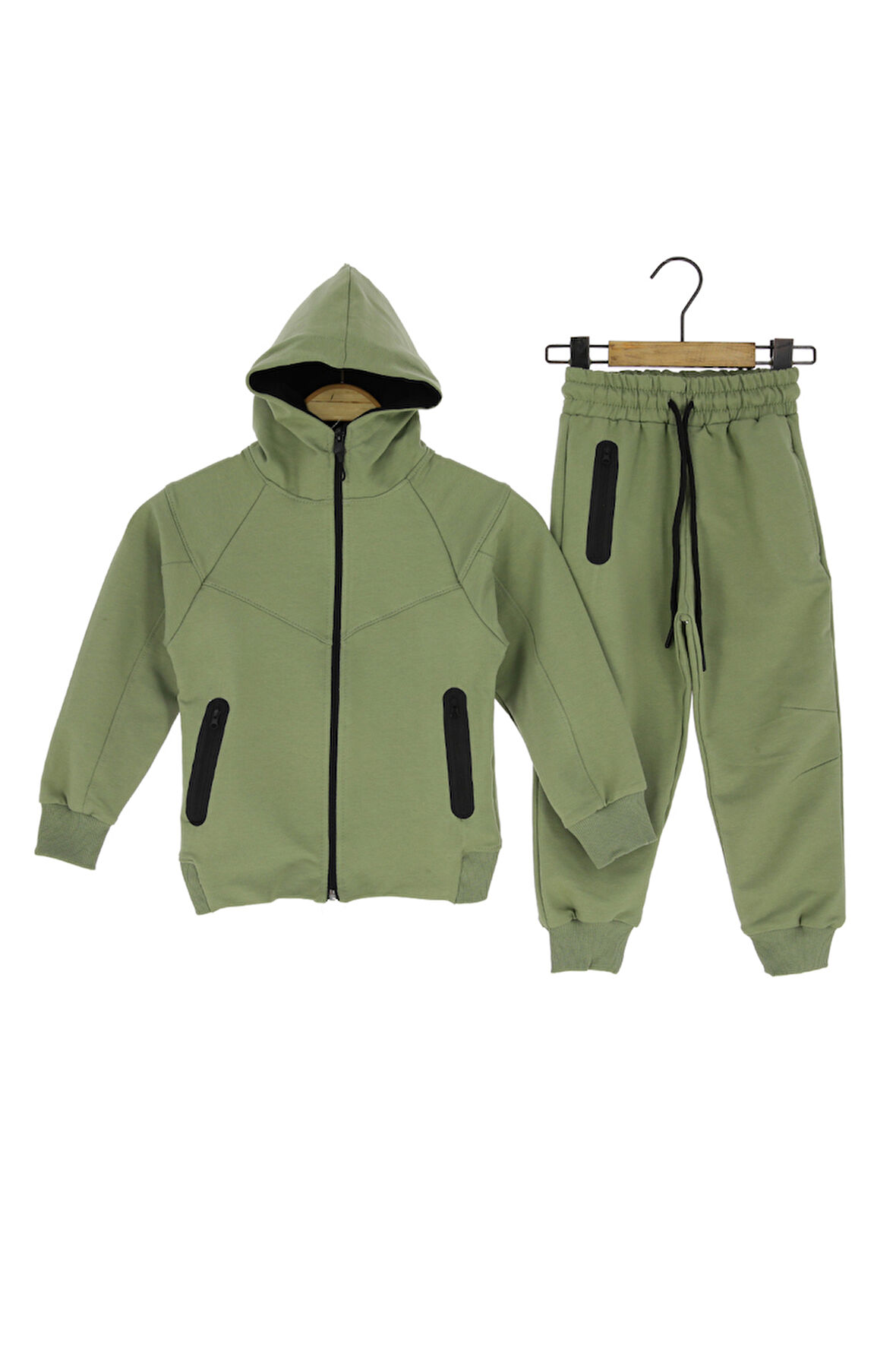 Erkek Çocuk Eşofman Takım Kapüşonlu Fermuarlı