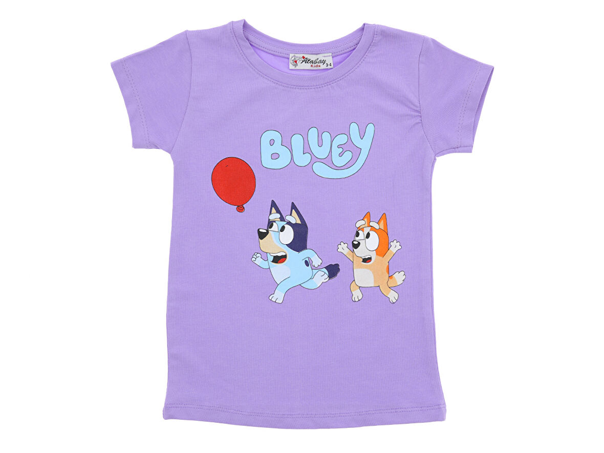 Kız Çocuk T-Shirt Bluey Baskılı