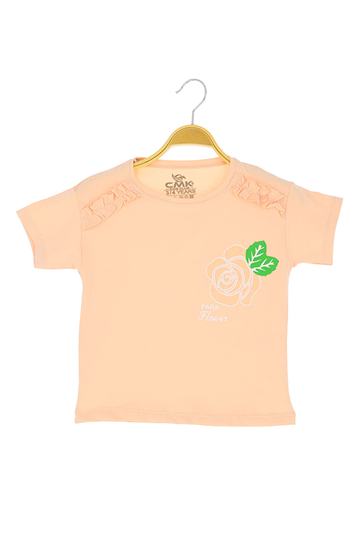 Kız Çocuk T-Shirt Baskılı Fırfırlı