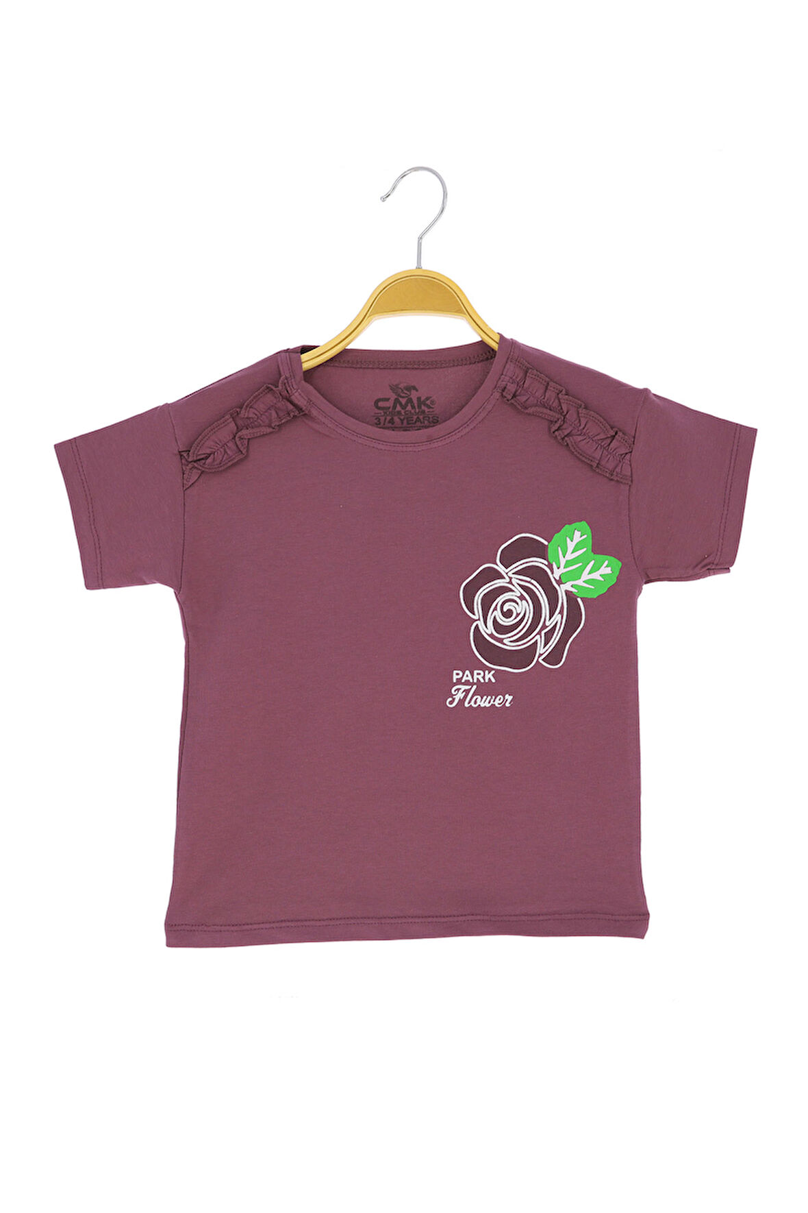 Kız Çocuk T-Shirt Baskılı Fırfırlı
