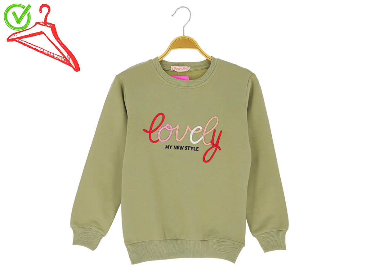 Kız çocuk Sweatshirt Lovely Baskılı
