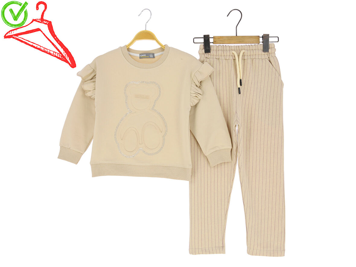 Kız Çocuk Takım Ayıcıklı Taşlı