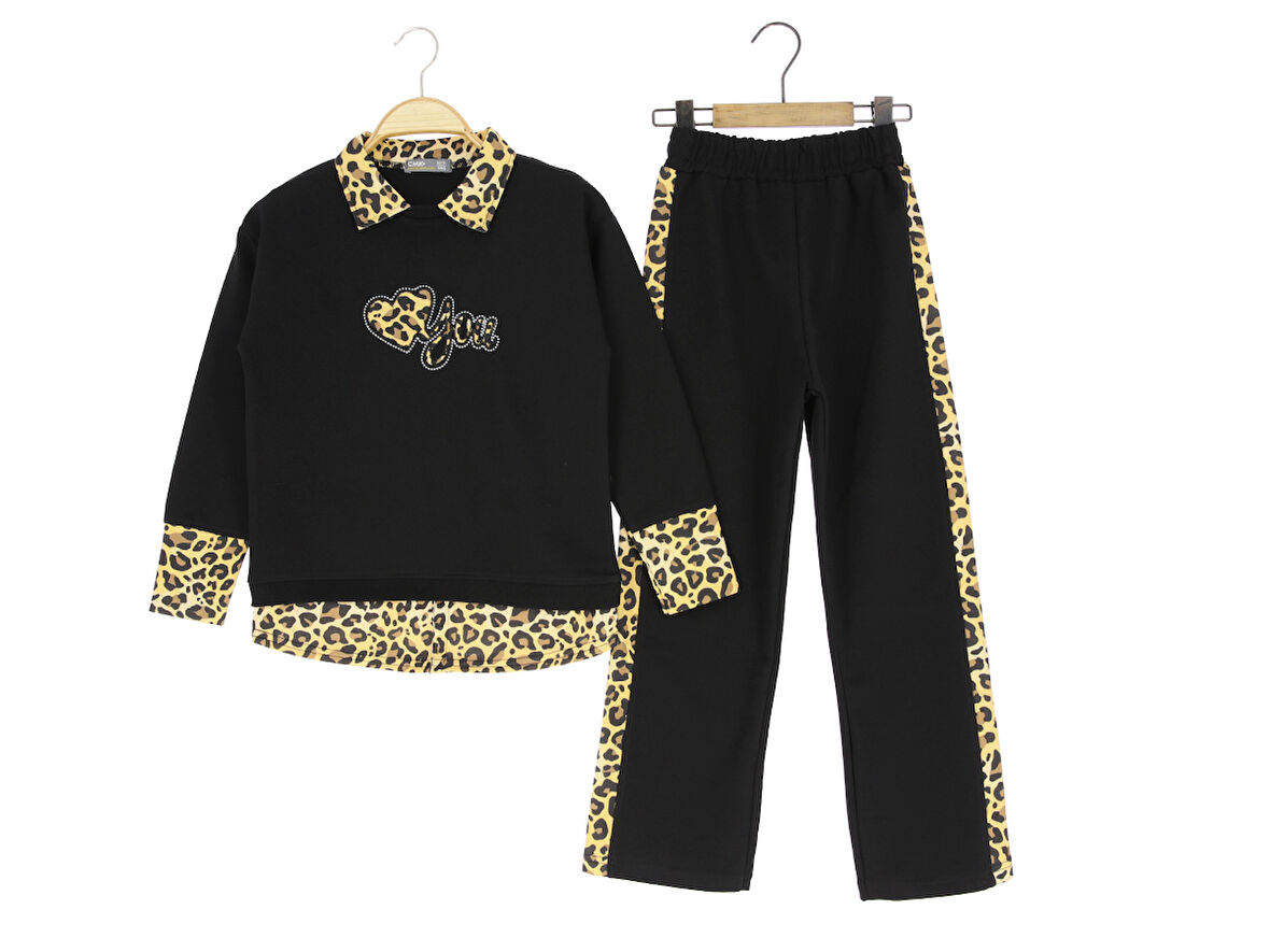 Kız Çocuk Takım  Leopar Desenli