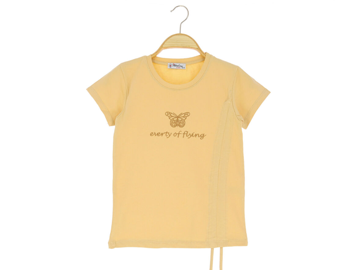 Kız Çocuk Büzgülü T-Shirt