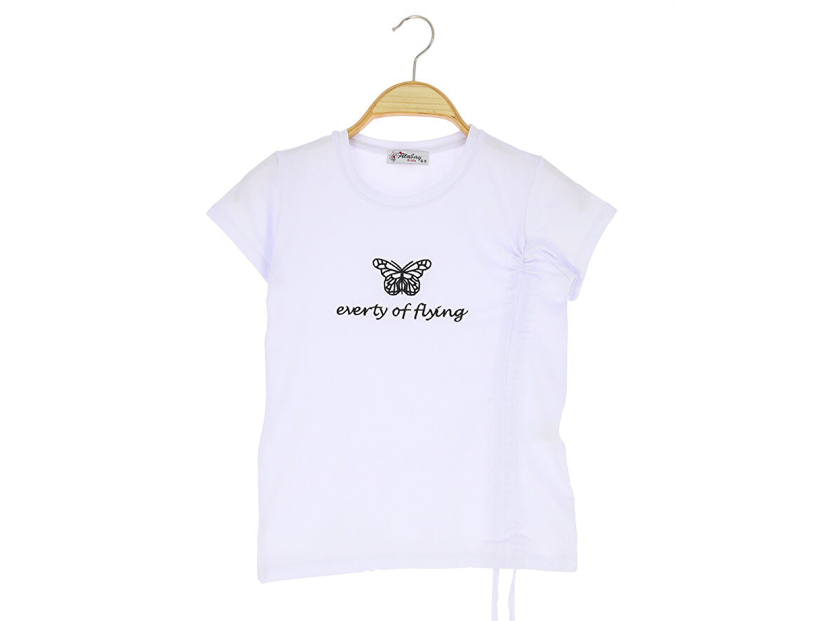 Kız Çocuk Büzgülü T-Shirt