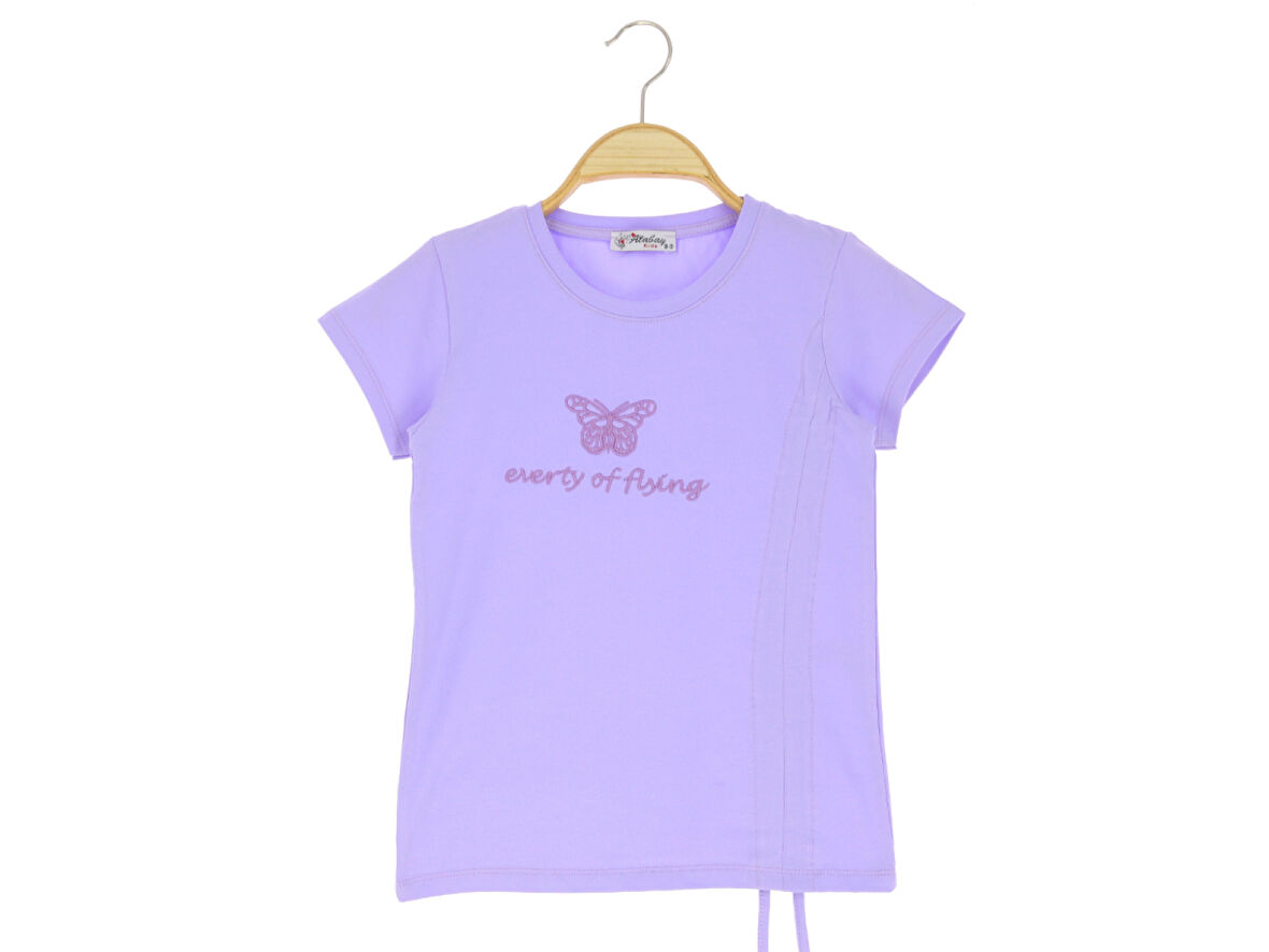 Kız Çocuk Büzgülü T-Shirt