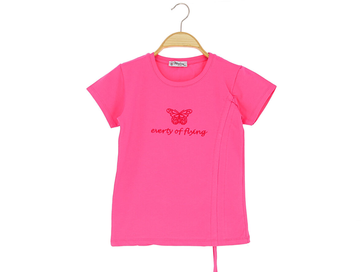 Kız Çocuk Büzgülü T-Shirt