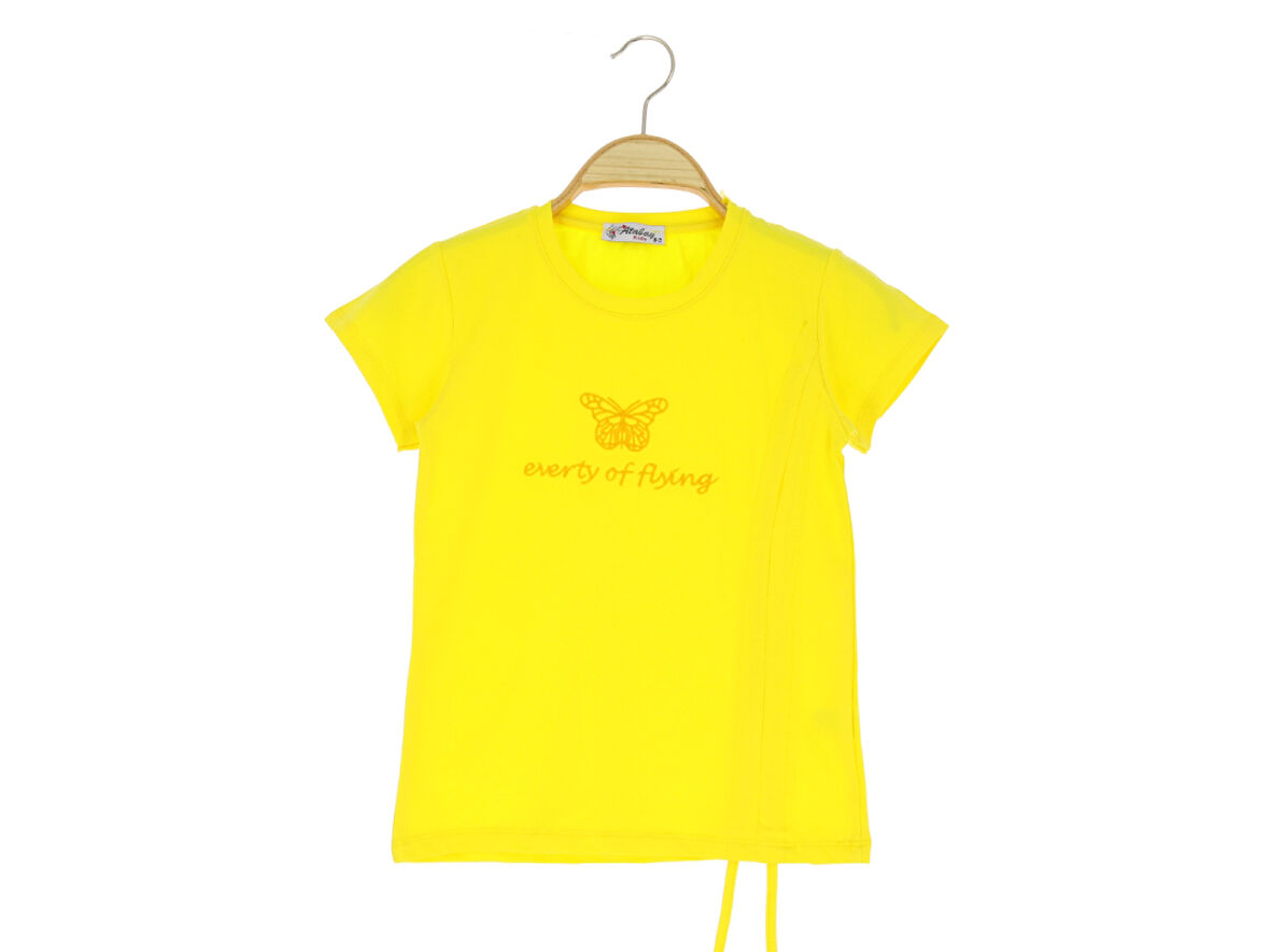 Kız Çocuk Büzgülü T-Shirt