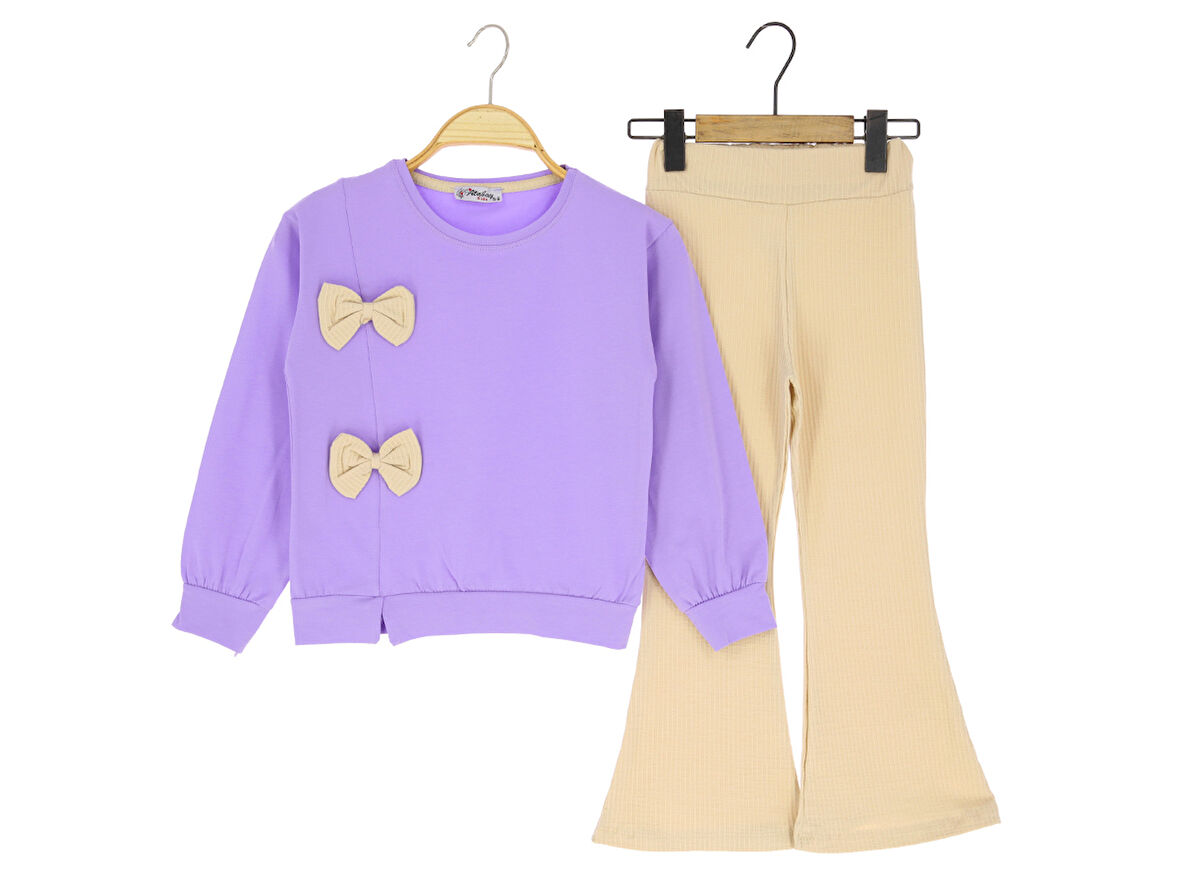 Kız Çocuk Tayt Takım Fiyonklu