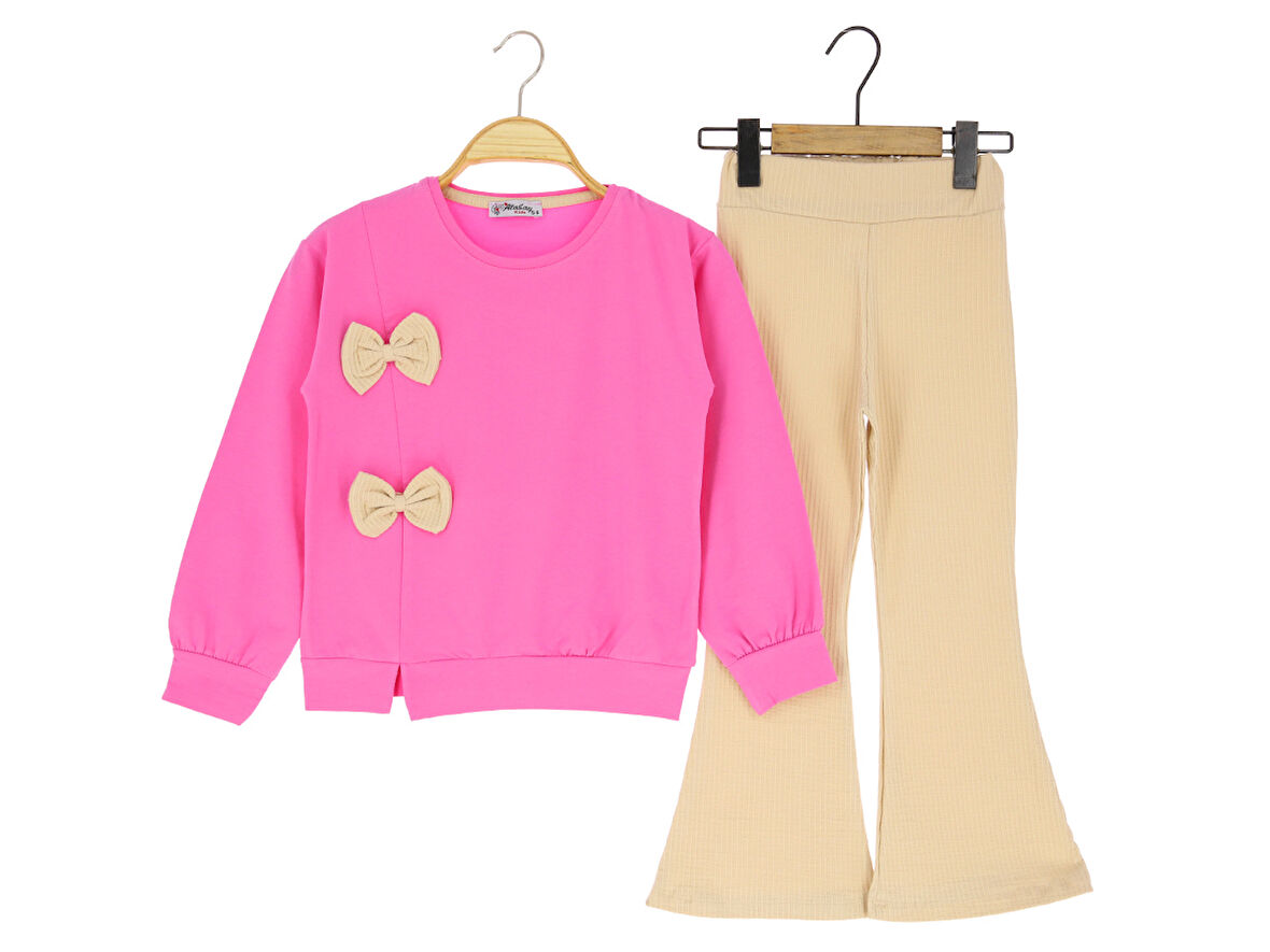 Kız Çocuk Tayt Takım Fiyonklu