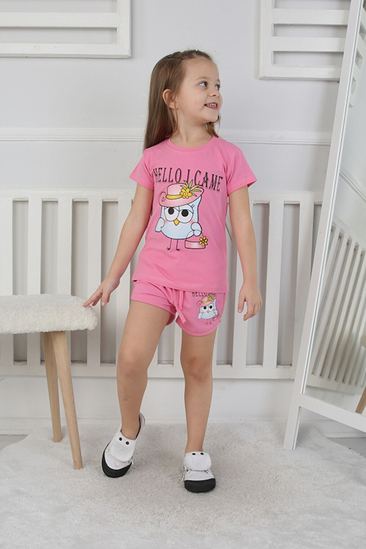 Kız Çocuk Şortlu Takım