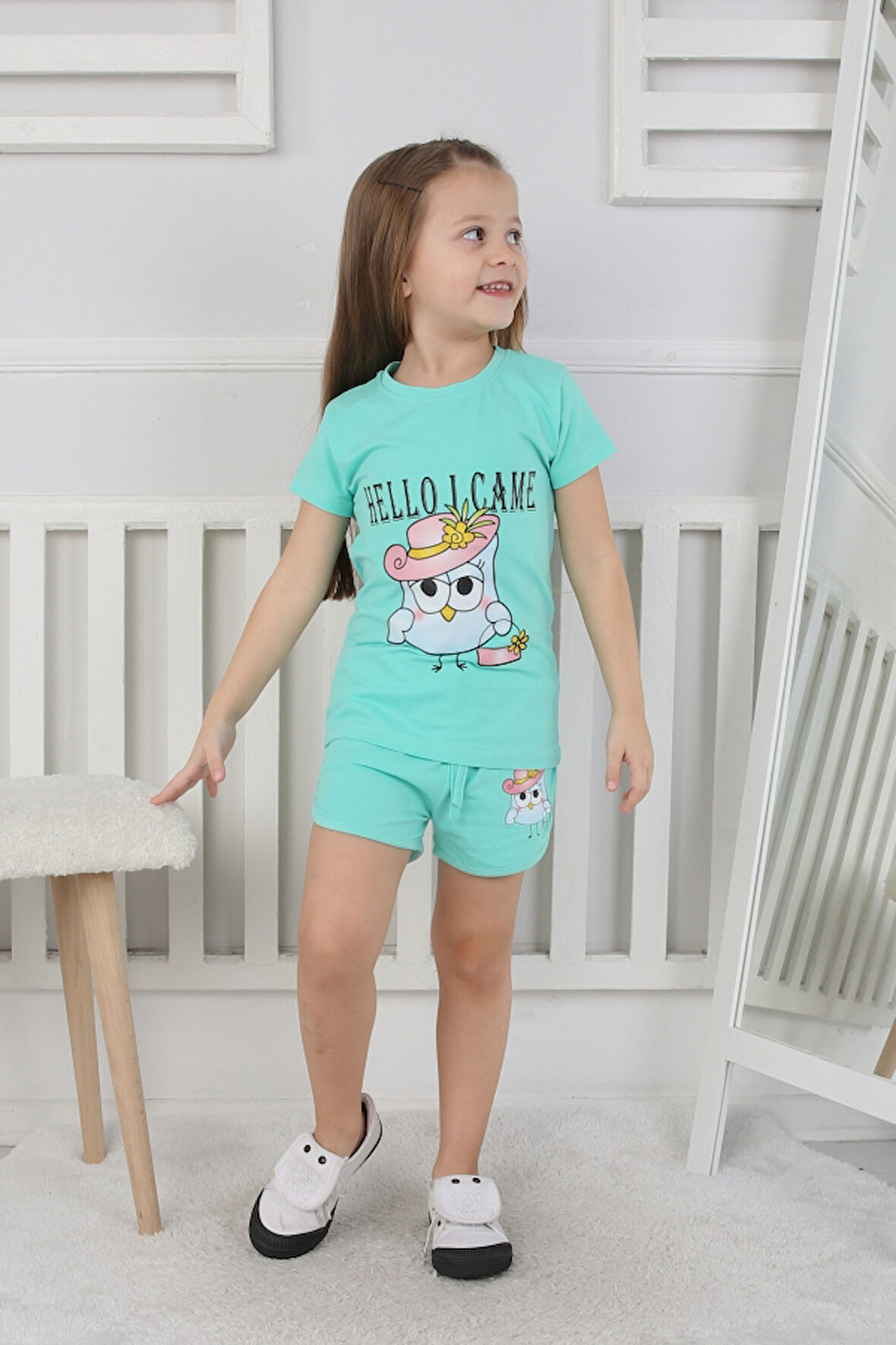 Kız Çocuk Şortlu Takım