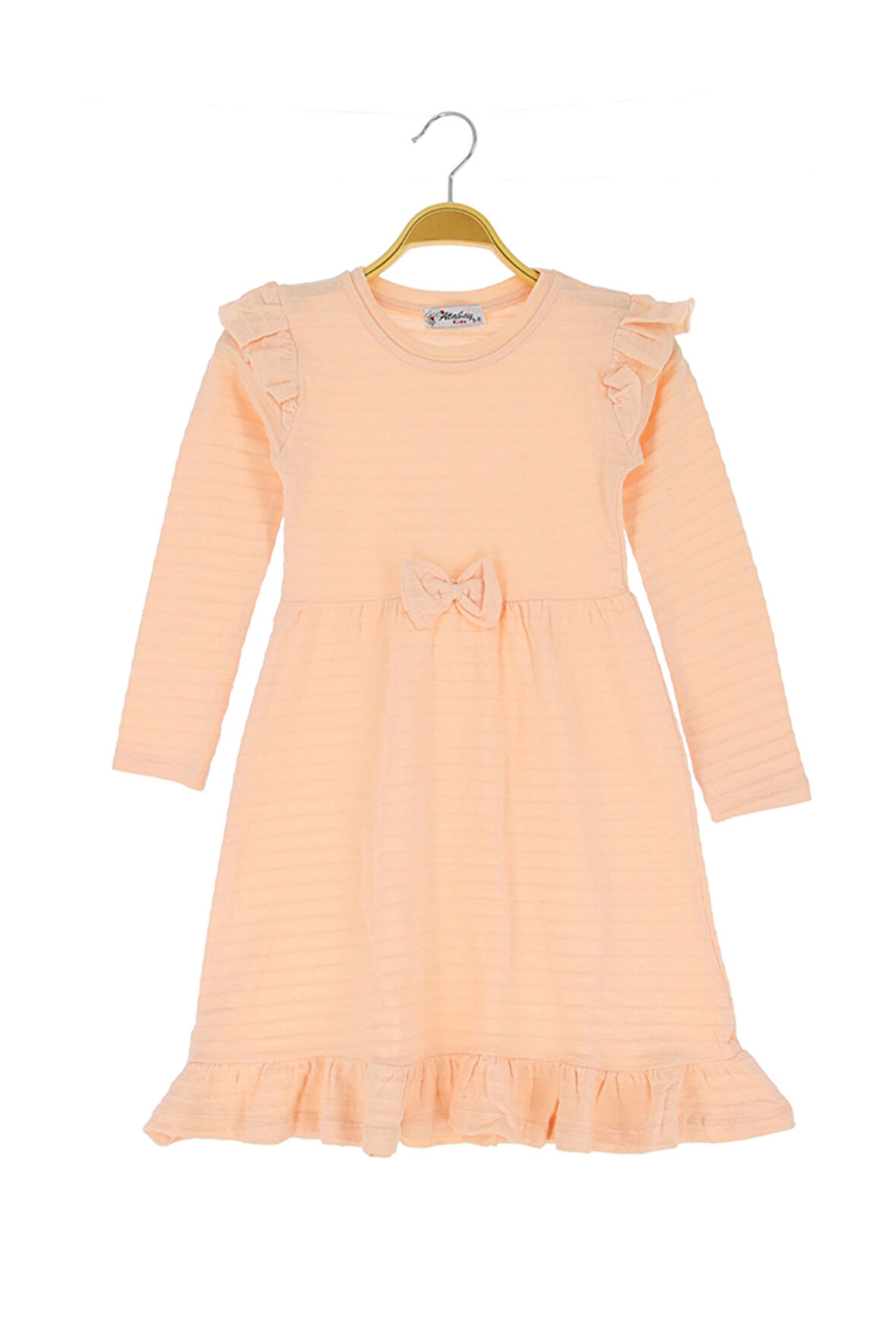 Kız Çocuk Elbise Fiyonklu