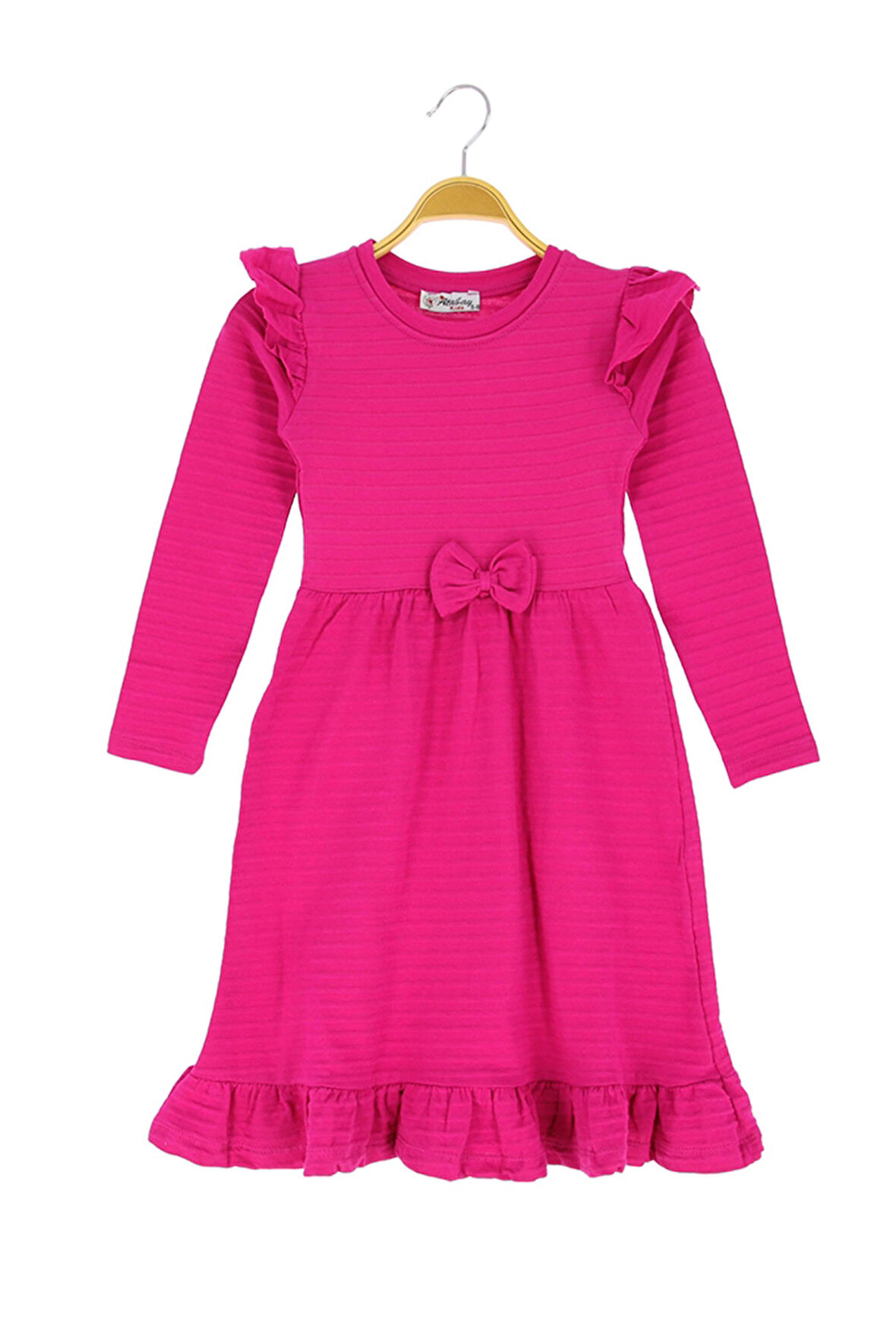 Kız Çocuk Elbise Fiyonklu