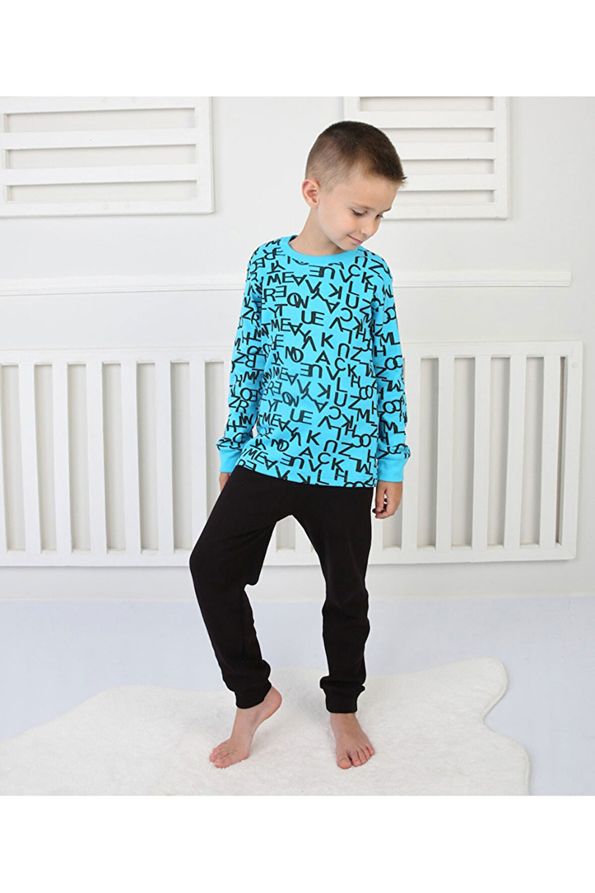 Erkek Çocuk Pijama Takım Baskılı