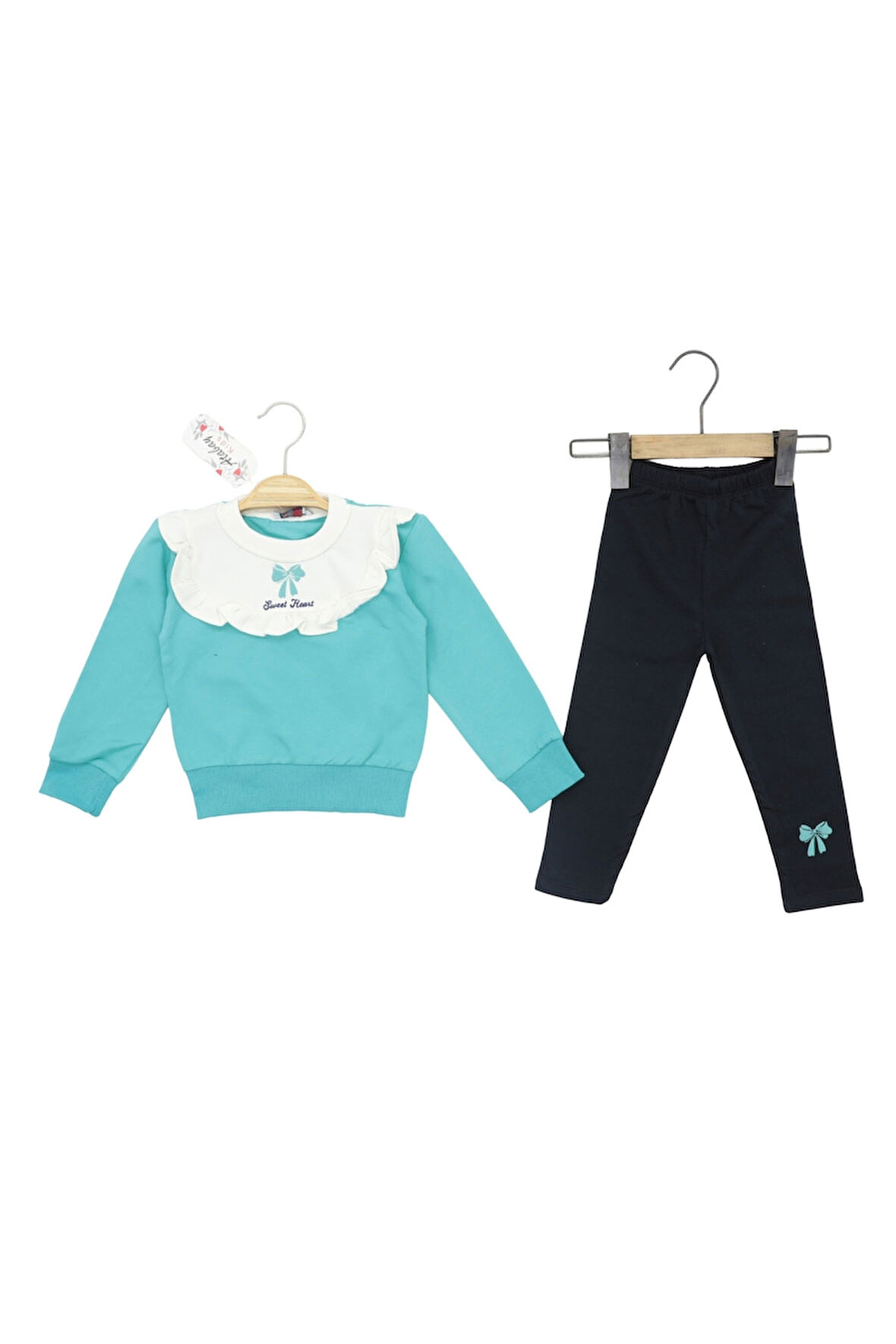 Kız Çocuk Takım Fiyonk Baskılı