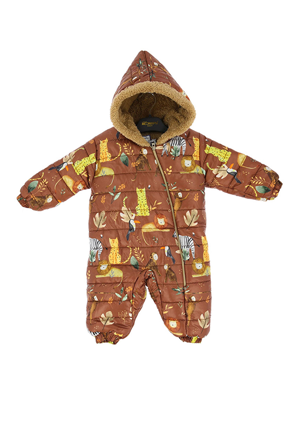 Erkek Bebek Tulum Safari Baskılı