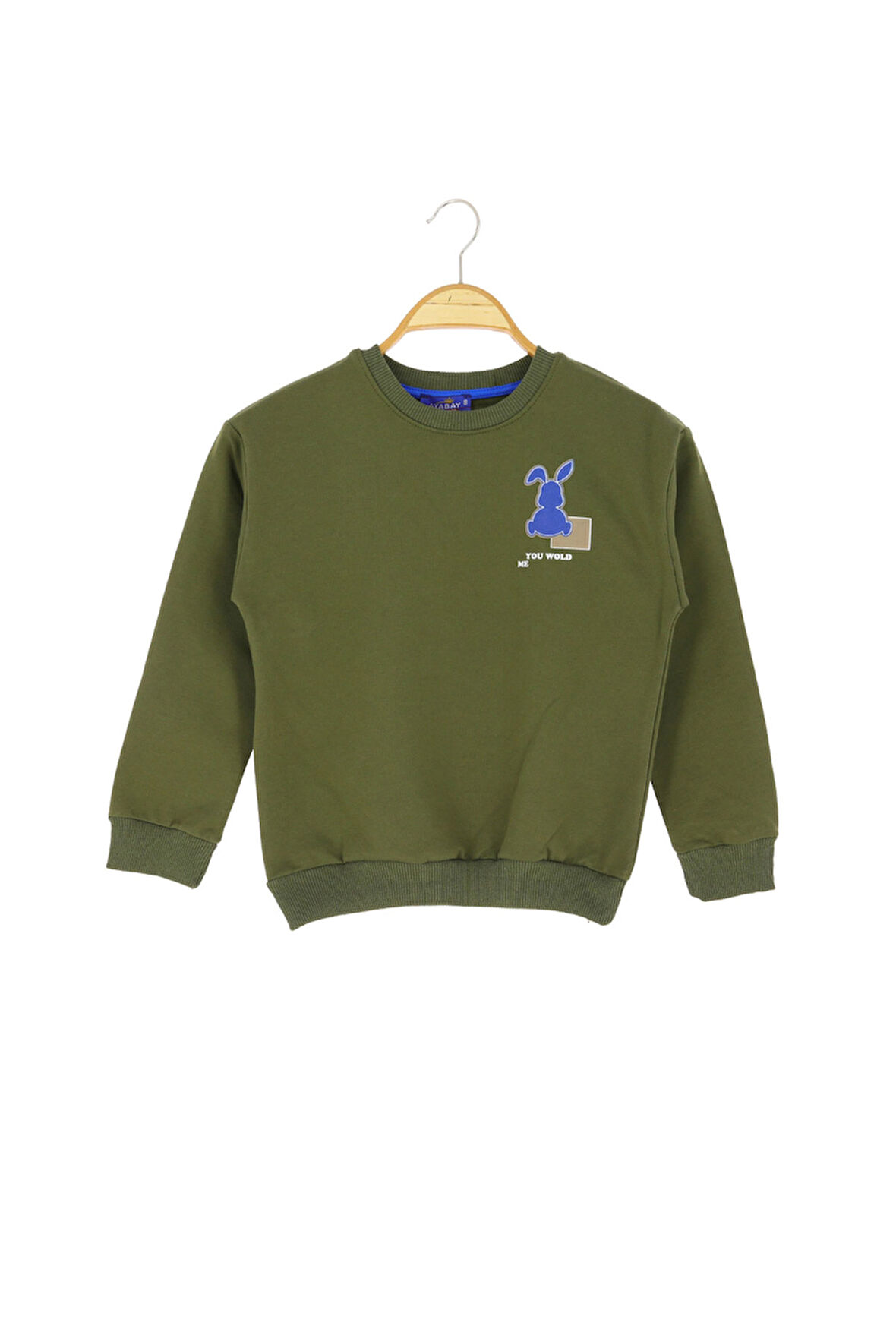 Erkek Çocuk Bluz Tavşan Baskılı Şardonlu