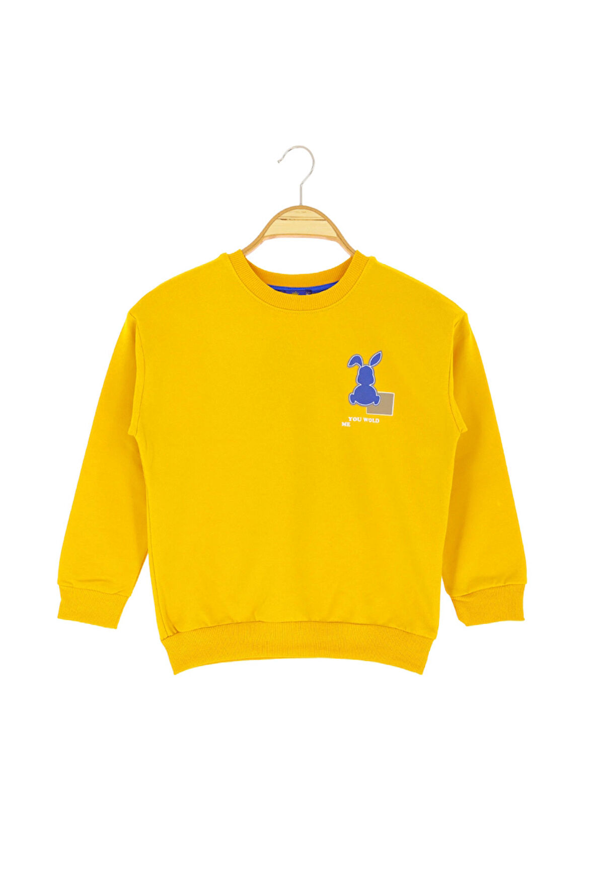 Erkek Çocuk Bluz Tavşan Baskılı Şardonlu