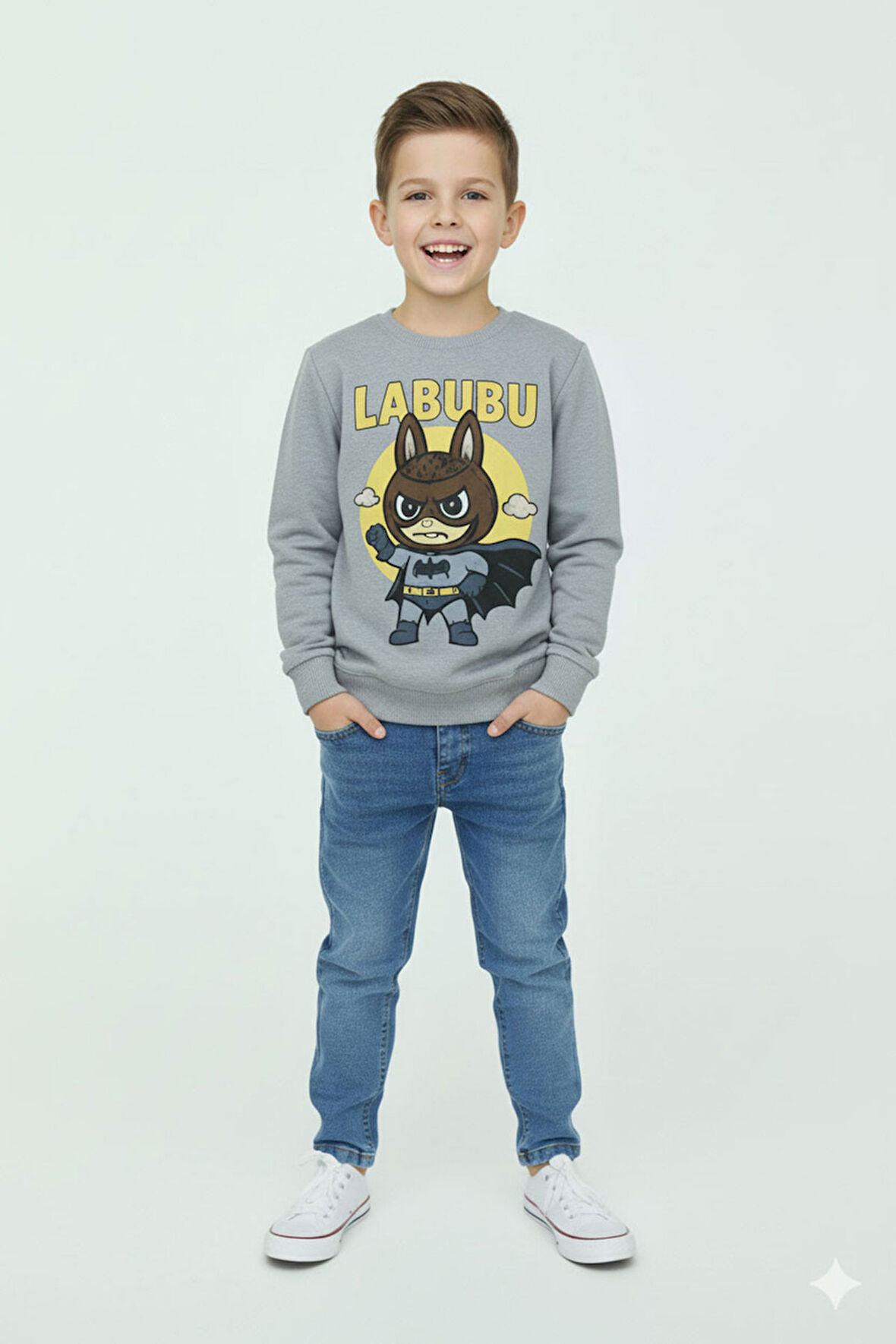 Erkek Çocuk  Takım Labubu Baskılı