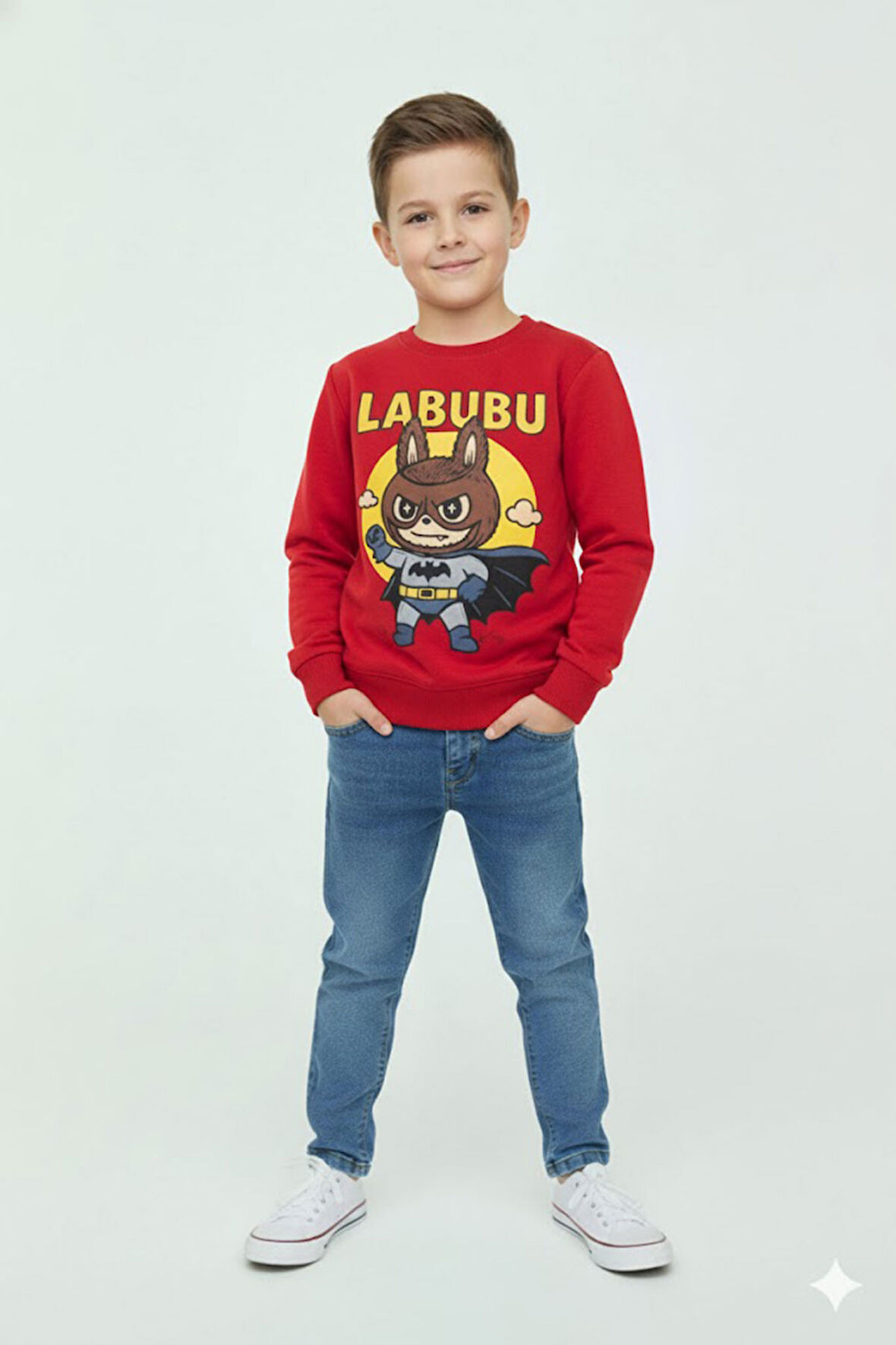 Erkek Çocuk  Takım Labubu Baskılı