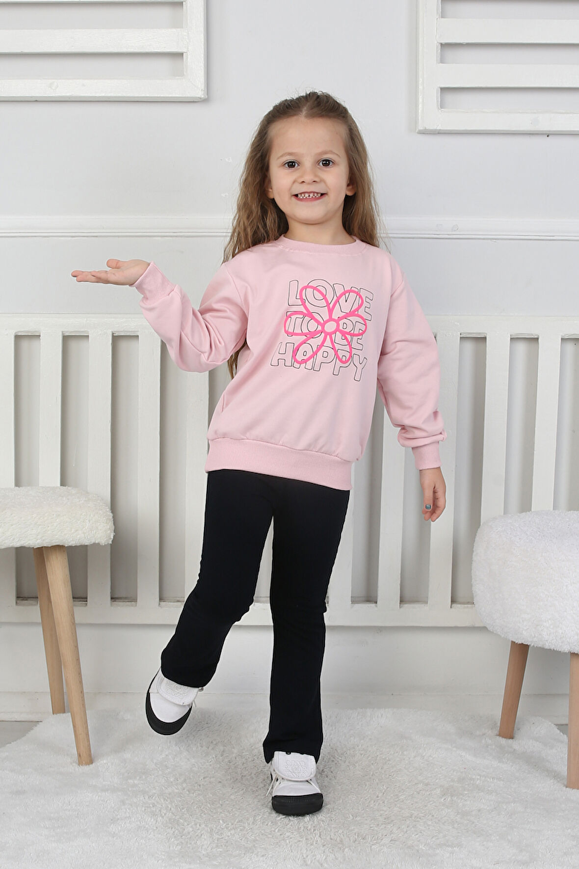 Kız Çocuk Eşofman Takımı Çiçekli