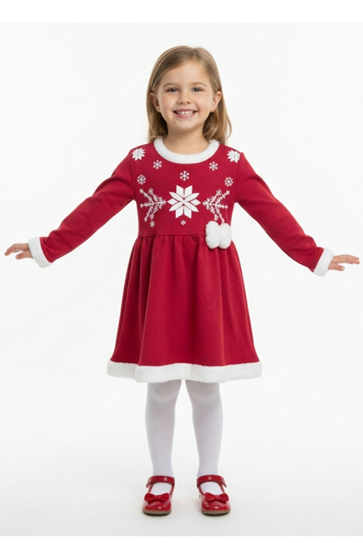 Kız Çocuk Elbise Noellik Kışlık