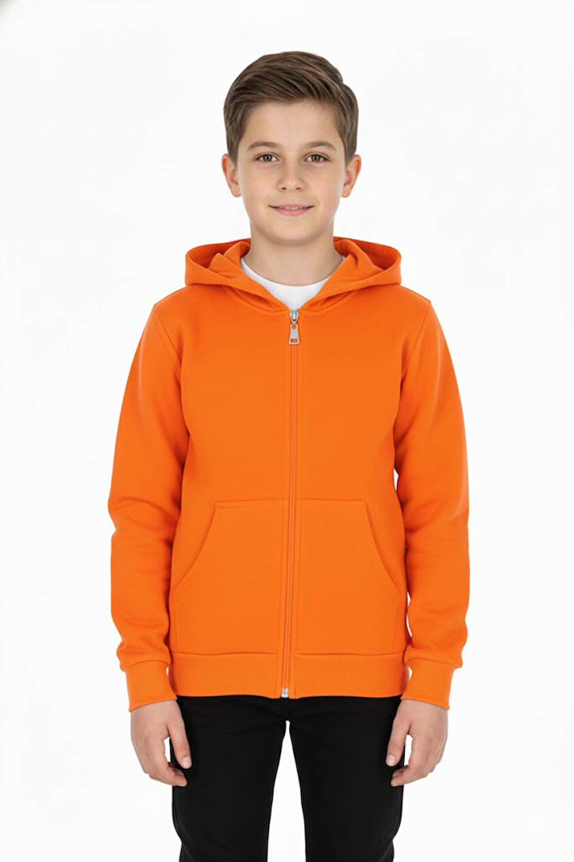 Erkek çocuk hırka 2 iplik şardonlu arkası baskılı