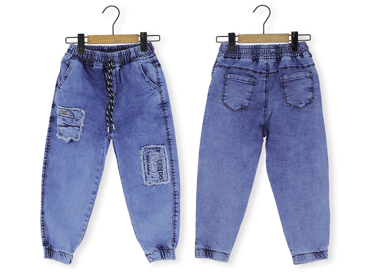 Erkek Çocuk Kot Pantolon Nakışlı