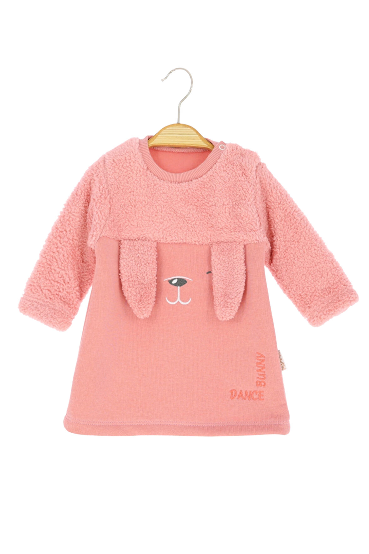 Kız Bebek Elbise Dance Bunny Nakışlı Kışlık Şardonlu