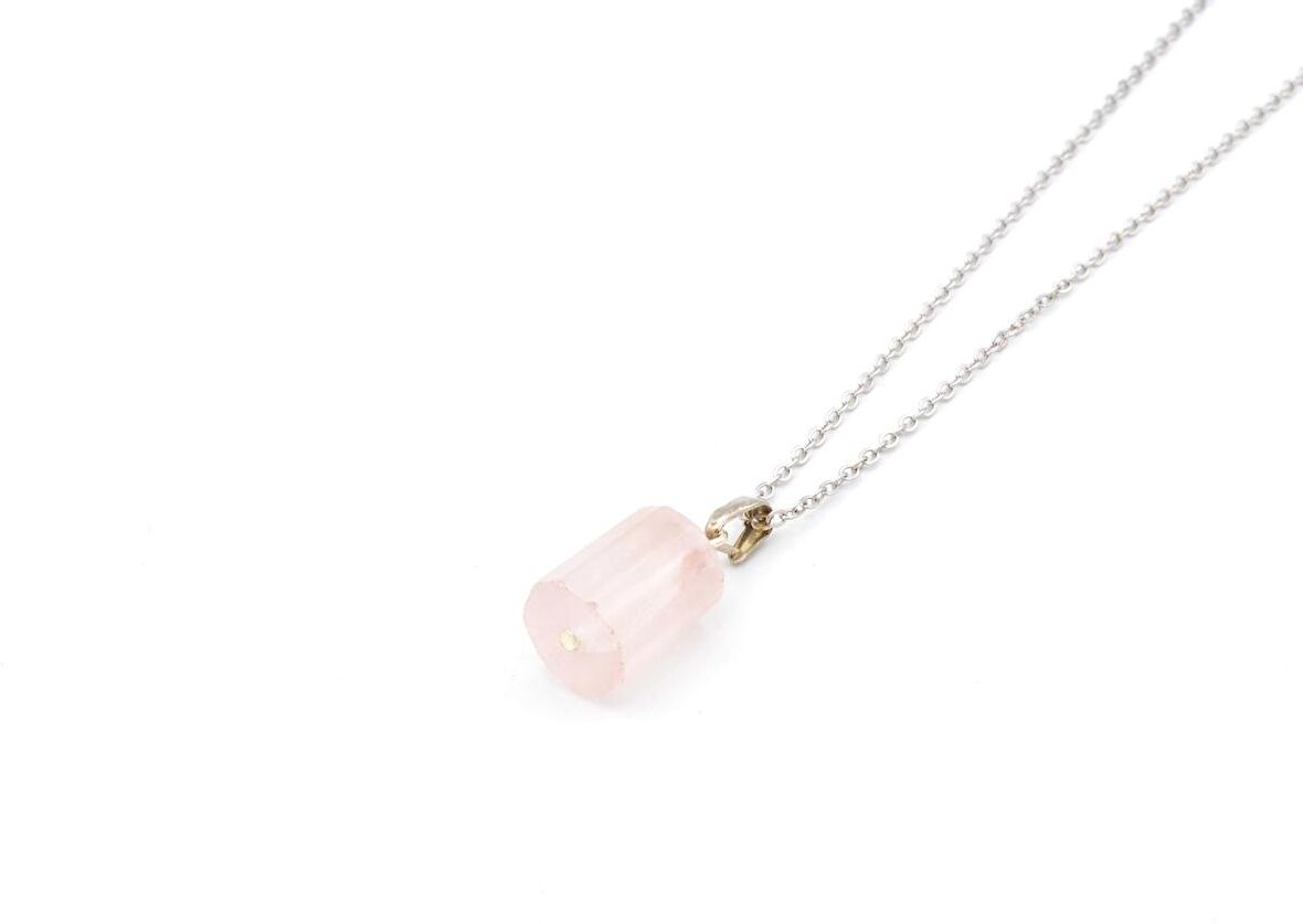 HAKİKİ DOĞAL PEMBE KUVARS KOLYE UCU 1.KALİTE 006