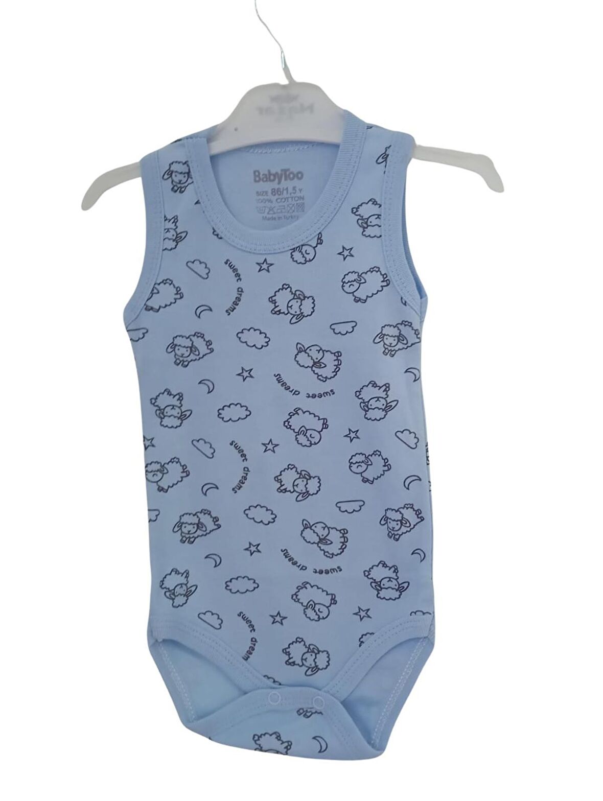 BABYTOO KUZU DESENLİ SIFIR KOL UNISEX BEBE ZIBIN