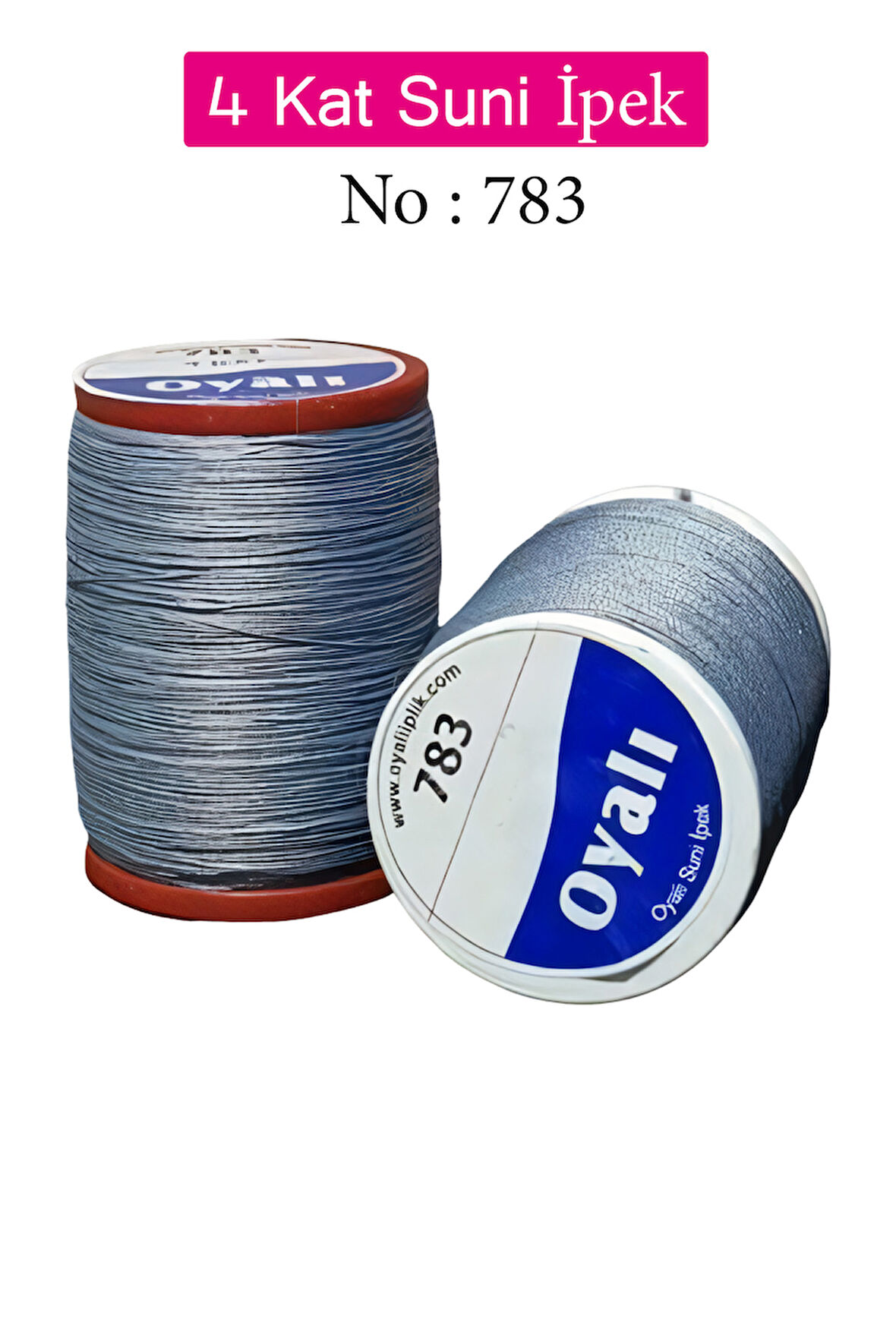 Oyalı 4 Kat Suni İpek İplik İğne Oyası Boncuk İpi Tığ Oyası No:783