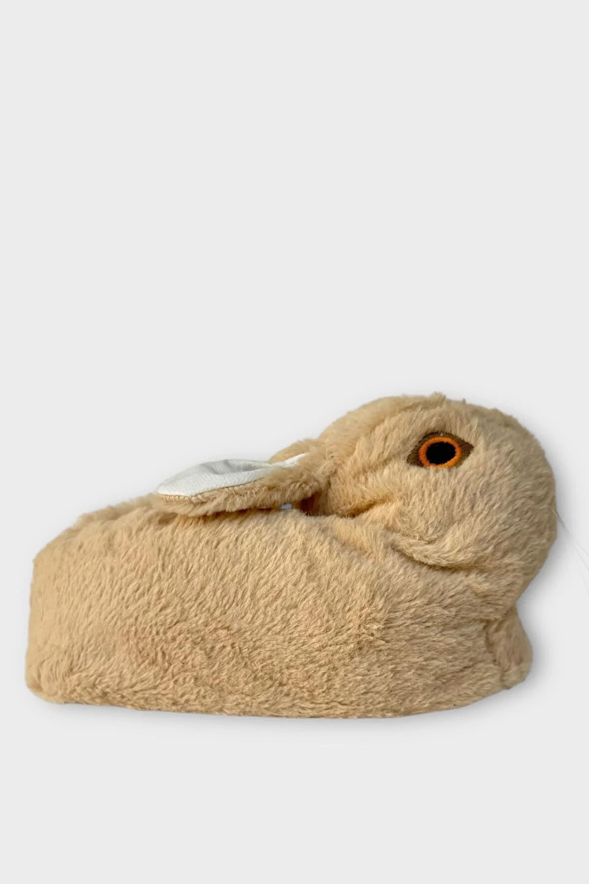 Peluş Tavşan Figürlü Kaymaz ve Ses Yapmaz Ev Panduf BEJ