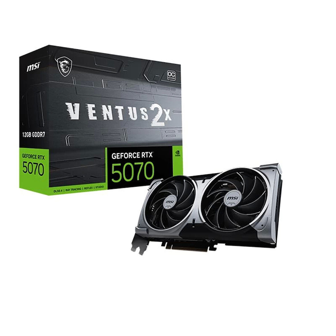 ONTECH - Msı Geforce Rtx5070 12g Ventus 2x Oc 12gb Gddr7 192bıt 1xhdmı 3xdp Ekran Kartı