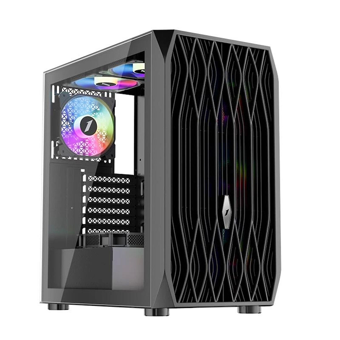 ONTECH - 1st Player Arıya Ay7 Siyah 650w 80+ Argb 4x12cm Fan Temperli Cam Mesh Usb 3.0 Atx Kasa