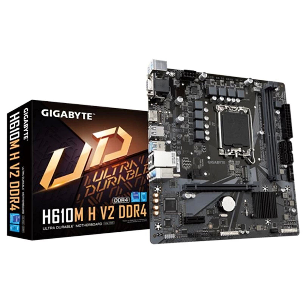 ONTECH - Gıgabyte H610m-h-v2 Ddr4 3200mhz 1xvga 1xhdmı 1xm.2 Usb 3.2 Matx 1700p (12. / 13. Ve 14. Nesil İşlemci Uyumlu)
