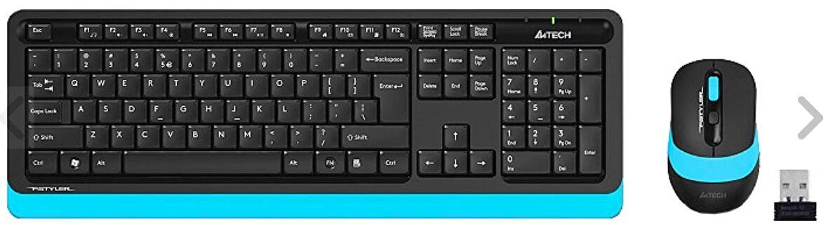 ONTECH - A4 Tech Fg1010 Q Mavi Mm Kablosuz Klv+mouse Set