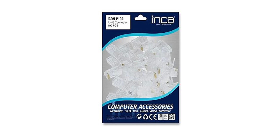 ONTECH - Inca Icom-p100 Rj45 Cat6 100 Adet Plastık Konnektor