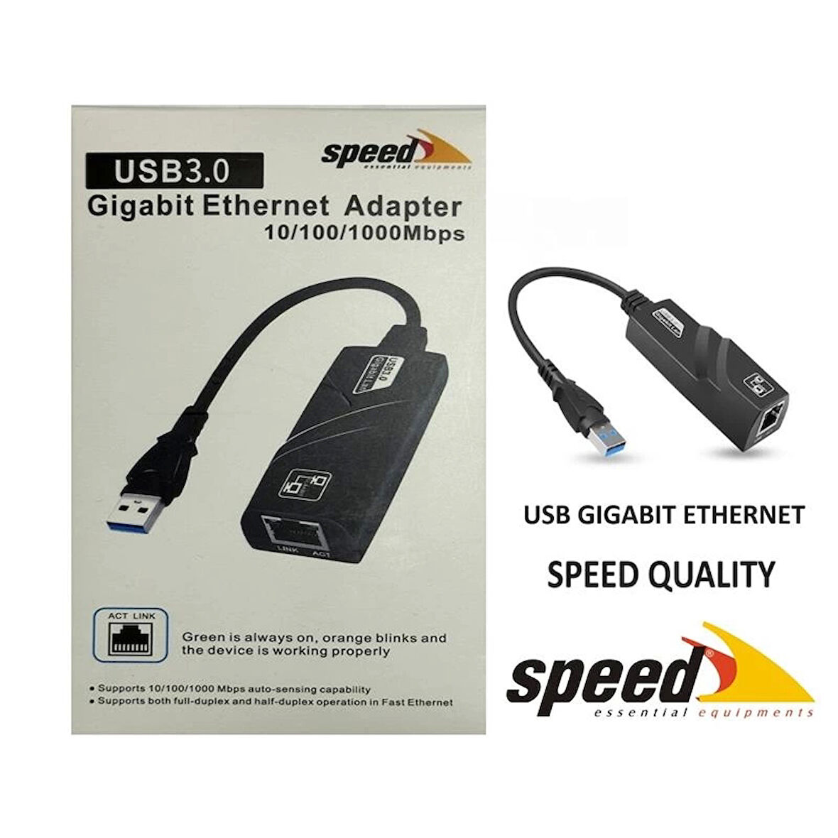 ONTECH - Speed Sp Ue050 10/100/1000mbps Usb 2.0/3.0 Gıgabıt Ethernet Dönüştürücü