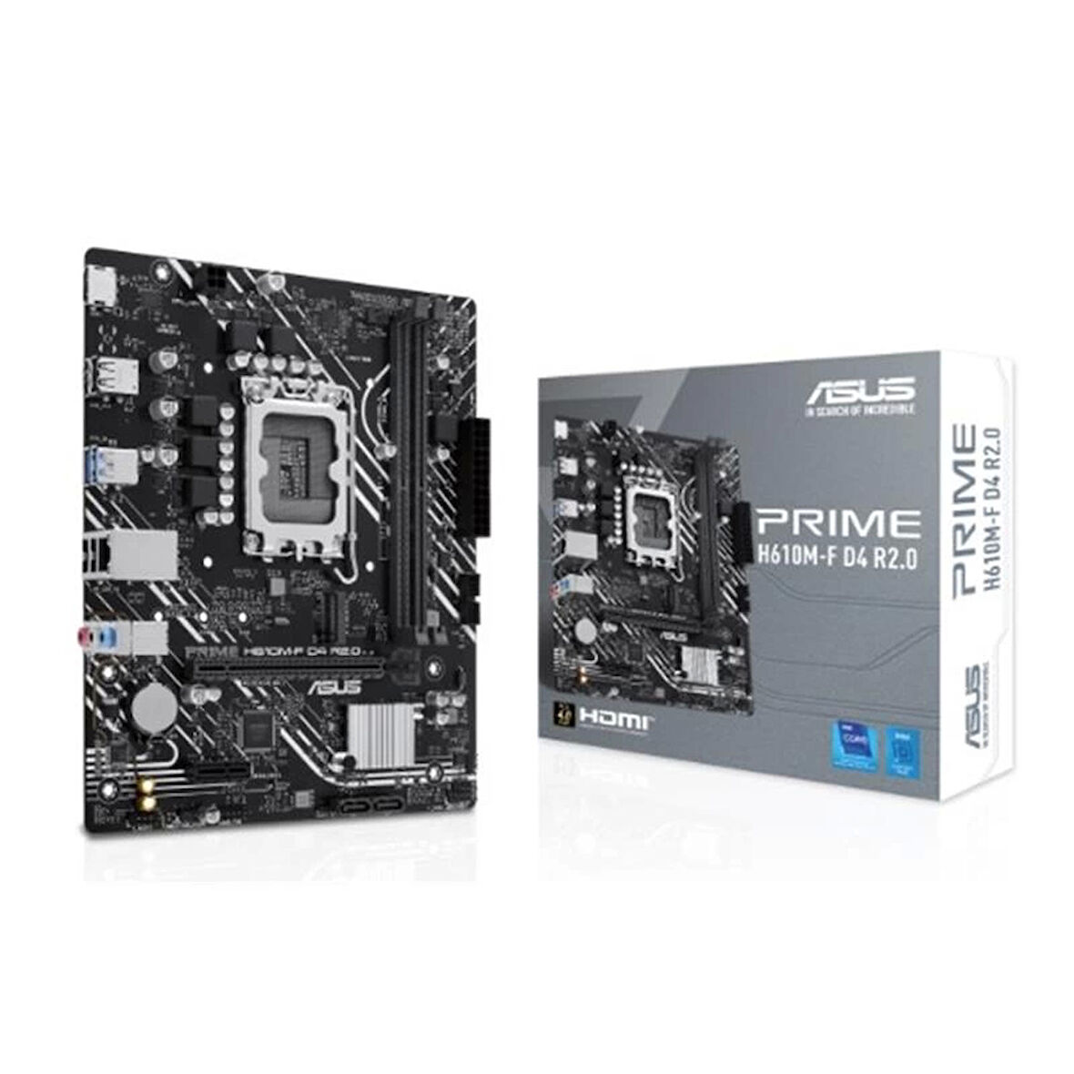 ONTECH - Asus Prıme H610m-f D4 R2.0 Ddr4 3200mhz 1xhdmı 1xm.2 Usb 3.2 Matx 1700p (12. / 13. Ve 14. Nesil İşlemci Uyumlu)
