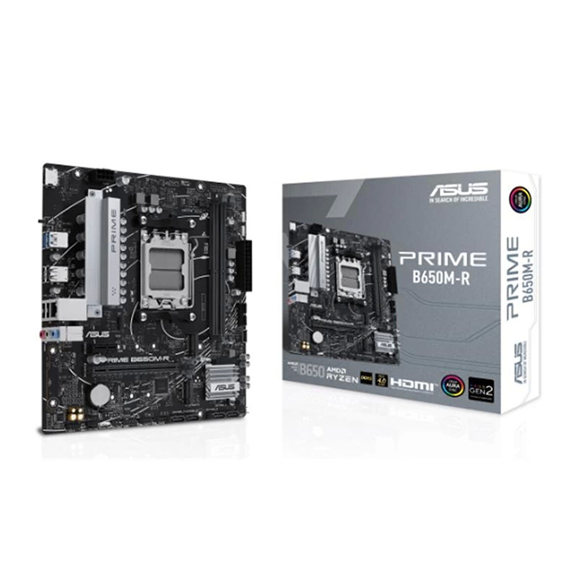 ONTECH - Asus Prıme B650m-r Ddr5 7200mhz 1xhdmı 2xm.2 Usb3.2 Matx Am5 (amd Am5 7000 Serili İşlemci Uyumlu)