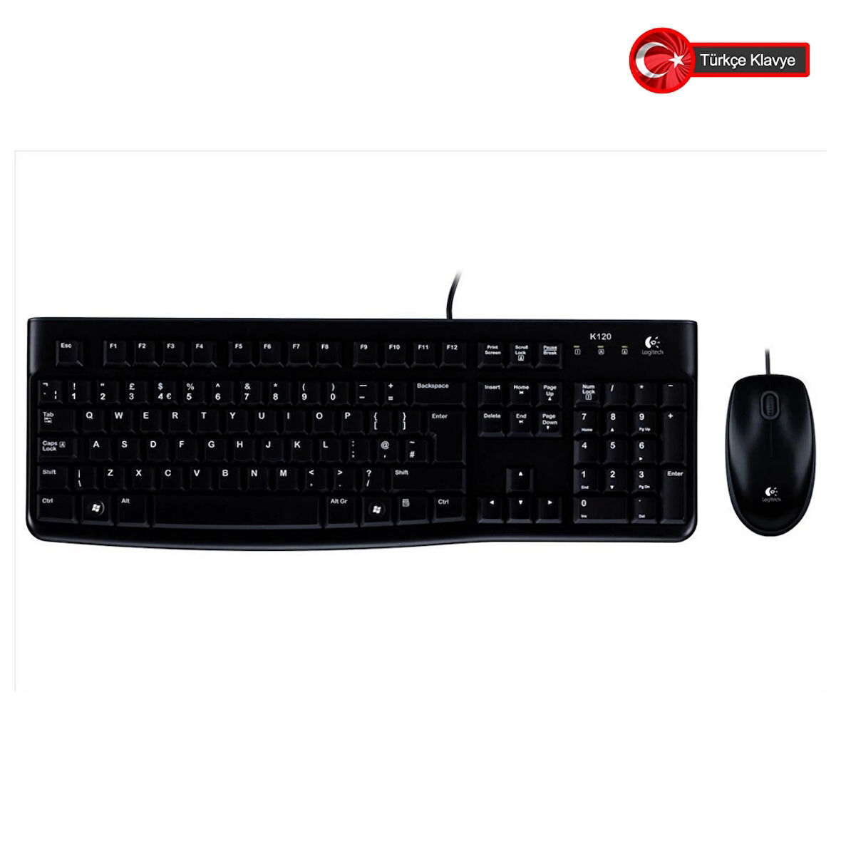 Logıtech Mk120, 920-002560, Usb Kablolu, Türkçe Q, Klavye Mouse Set