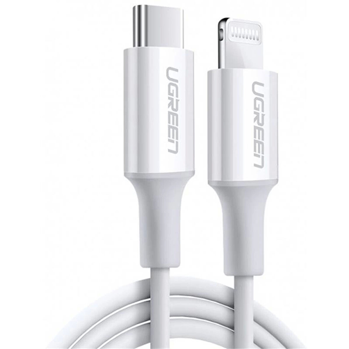 ONTECH - Ugreen Type-c To Lıghtnıng 3a Pd Mfi Sertifikalı Hızlı Şarj Kablosu 1 Mt Beyaz 10493