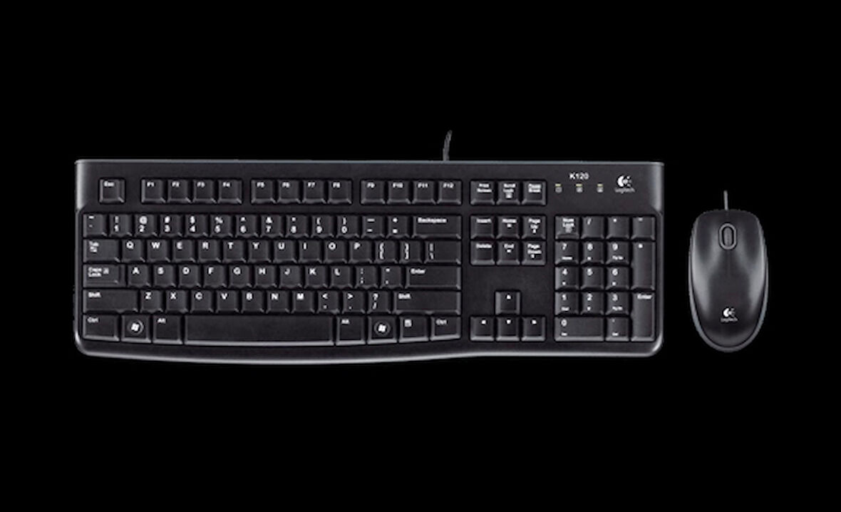 ONTECH - Logıtech Mk120 Tr Q Usb Kablolu Klavye Ve Mouse Set Siyah 920-002560