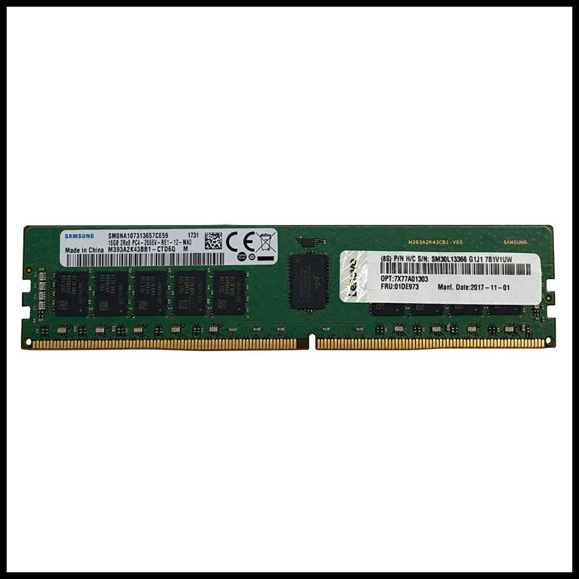 LENOVO 4X77A77495, 16Gb, 3200Mhz, DDR4, ECC, CL22, UDIMM, ST50 Uyumlu, SERVER RAM