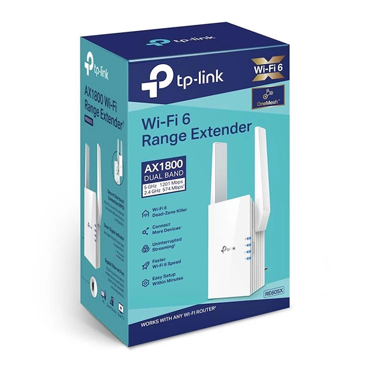 ONTECH - Tp-lınk Re605x Ax1800 Kablosuz Wıfı 6 Menzıl Genısletıcı