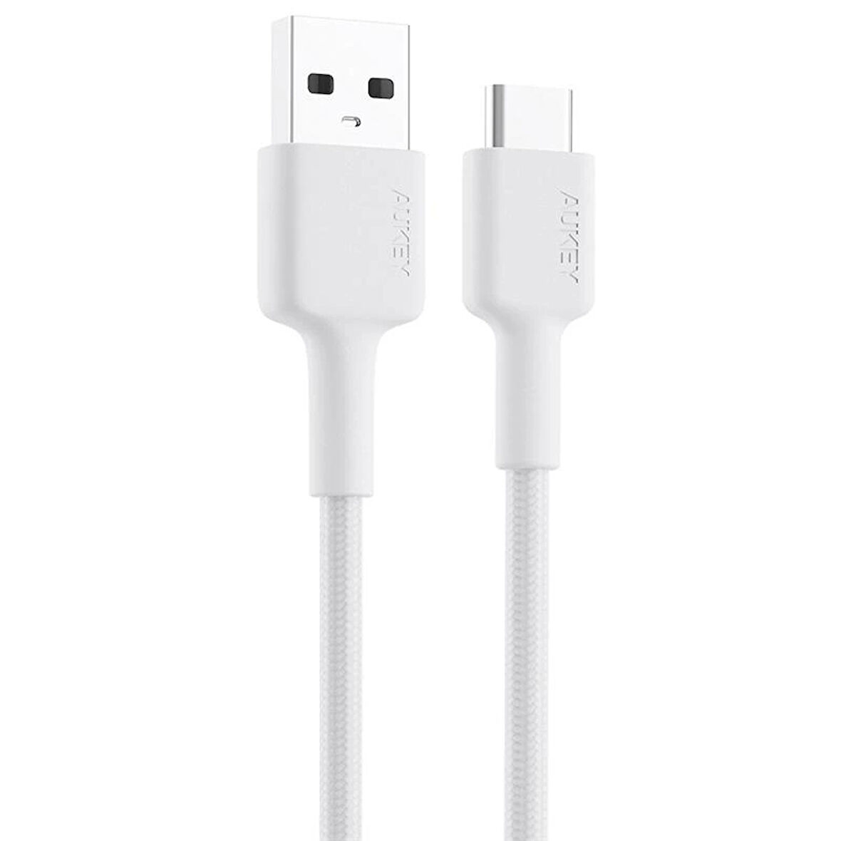 ONTECH - Aukey Cb-cd30-wh Naylon Örgülü Usb-a Type-c Şarj Kablosu 0.9mt